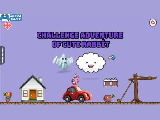 Challenge adventure of cute rabbit